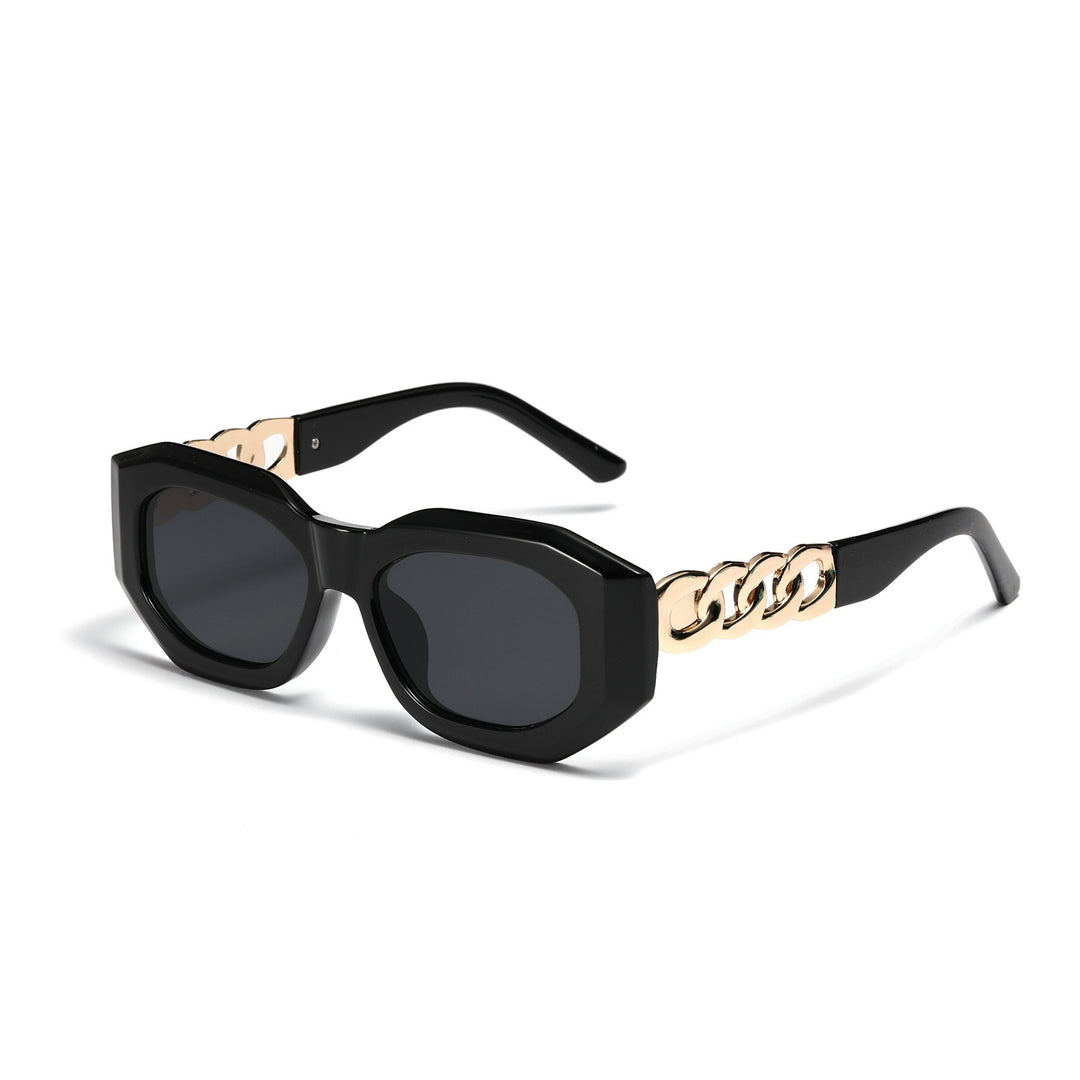Damen modische Sonnenbrille mit luxuriösem Kettenrahmen Karnz