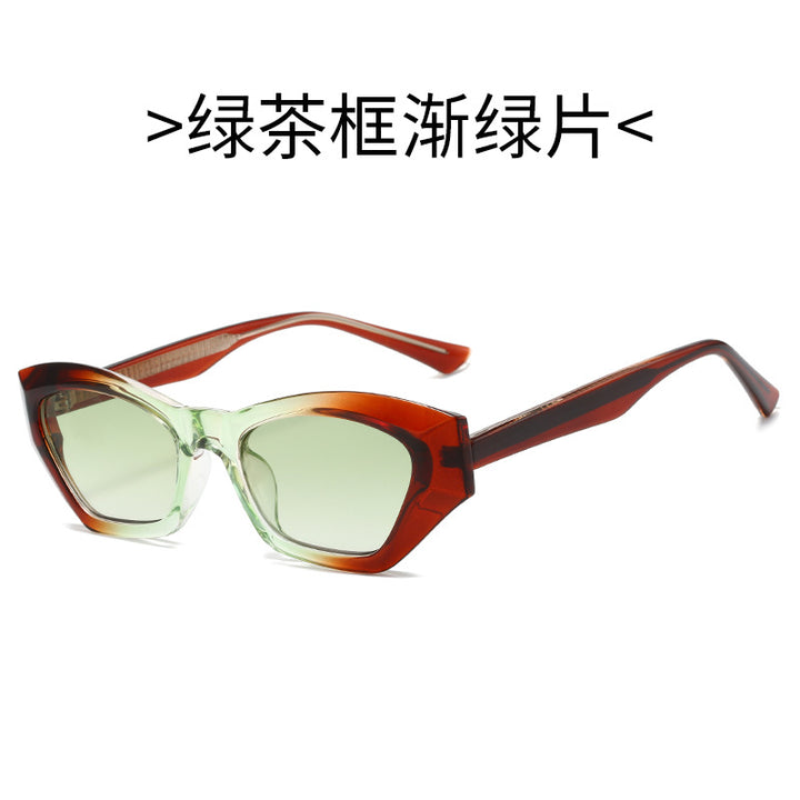 Damen Cat-Eye Sonnenbrille mit modernen transparenten Akzenten Karnz