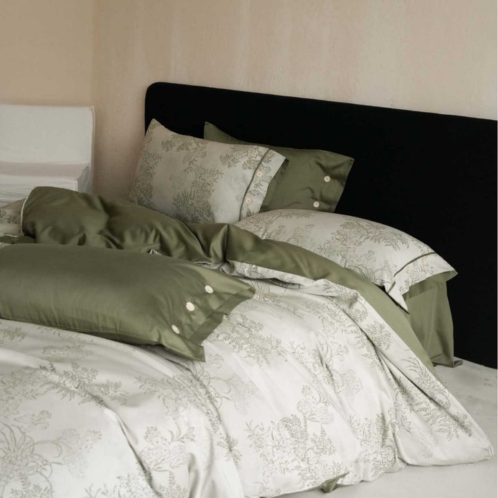 Luxuriöser subtiler Jacquard Bettbezug und Kissenbezug Set