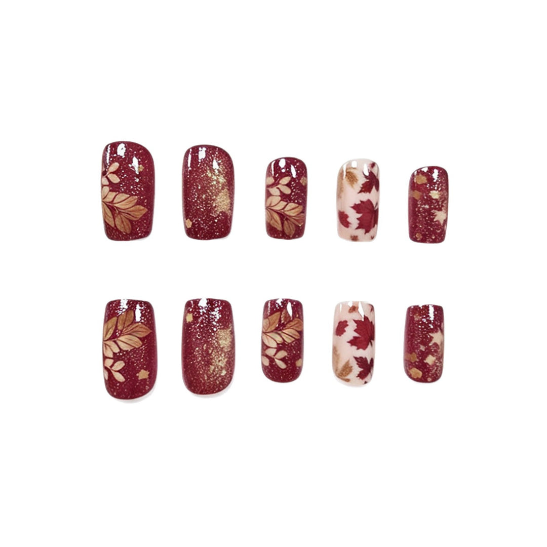 Herbstblätter Nagelkunst Karnz