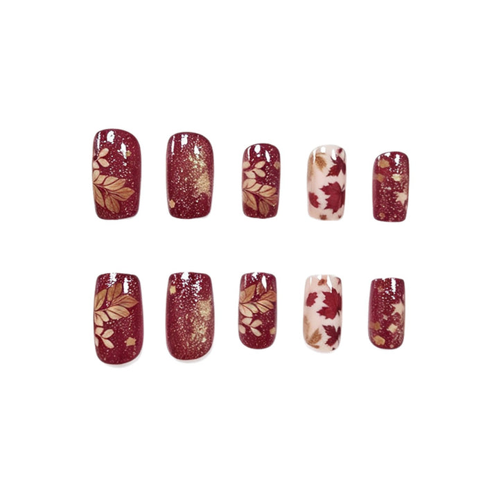 Herbstblätter Nagelkunst Karnz