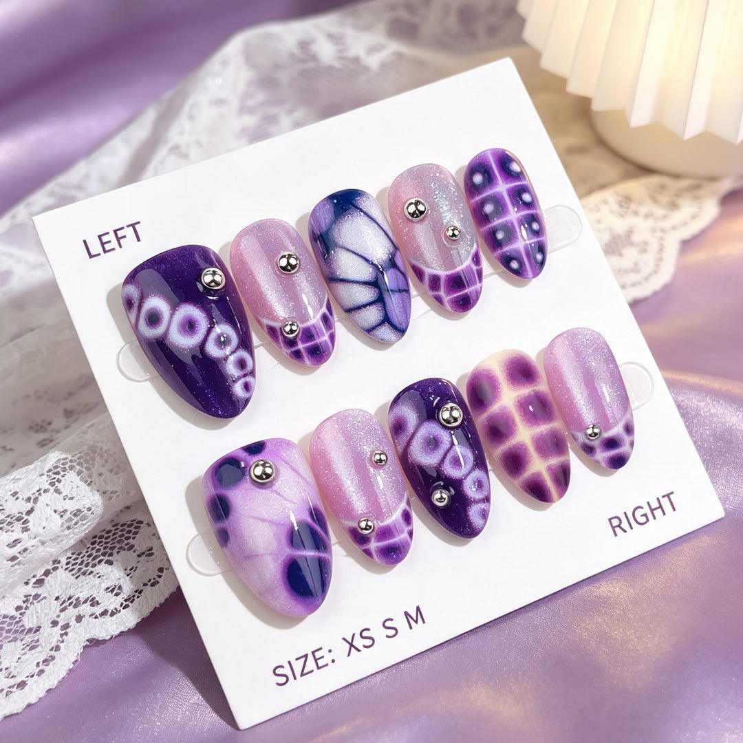 Künstlerisches Gradient Press-On Nagelset