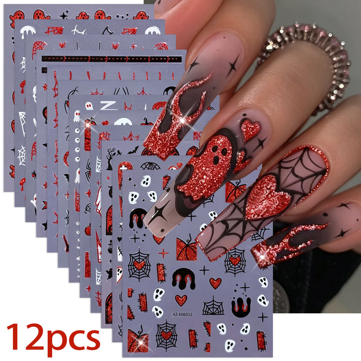 Halloween-Themen Nagelkunst Aufkleber Set  1791507032