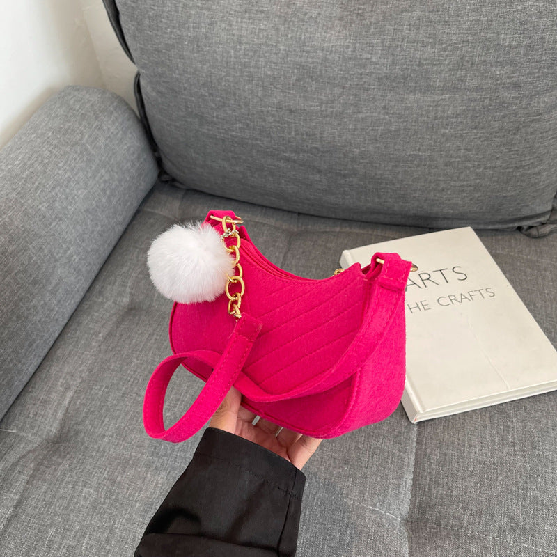 WoStylish Kunstfell Mini Handtasche Karnz