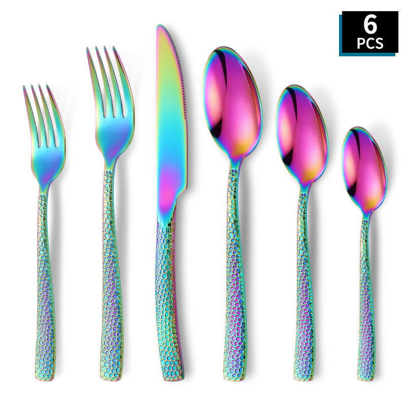 Stilvolles und Farbenfrohes Besteckset Aus Edelstahl Karnz