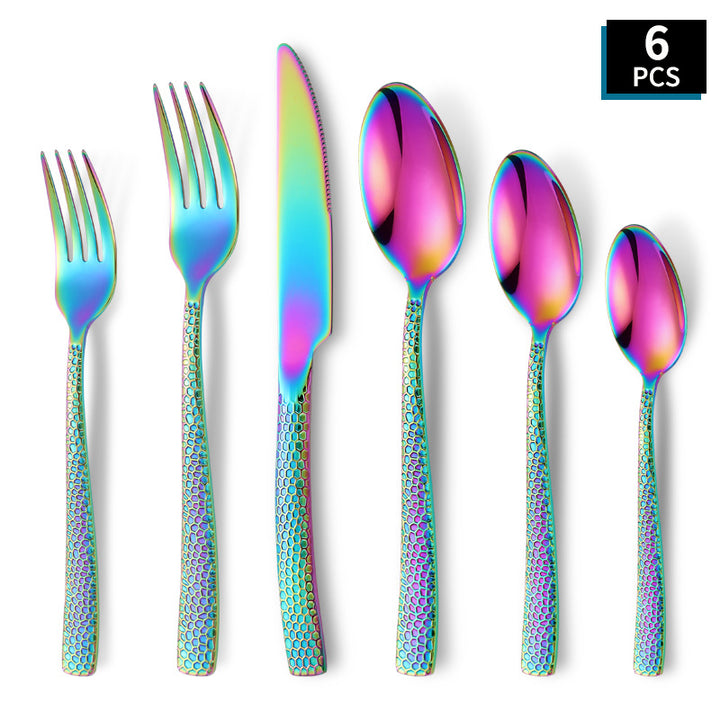 Stilvolles und Farbenfrohes Besteckset Aus Edelstahl Karnz