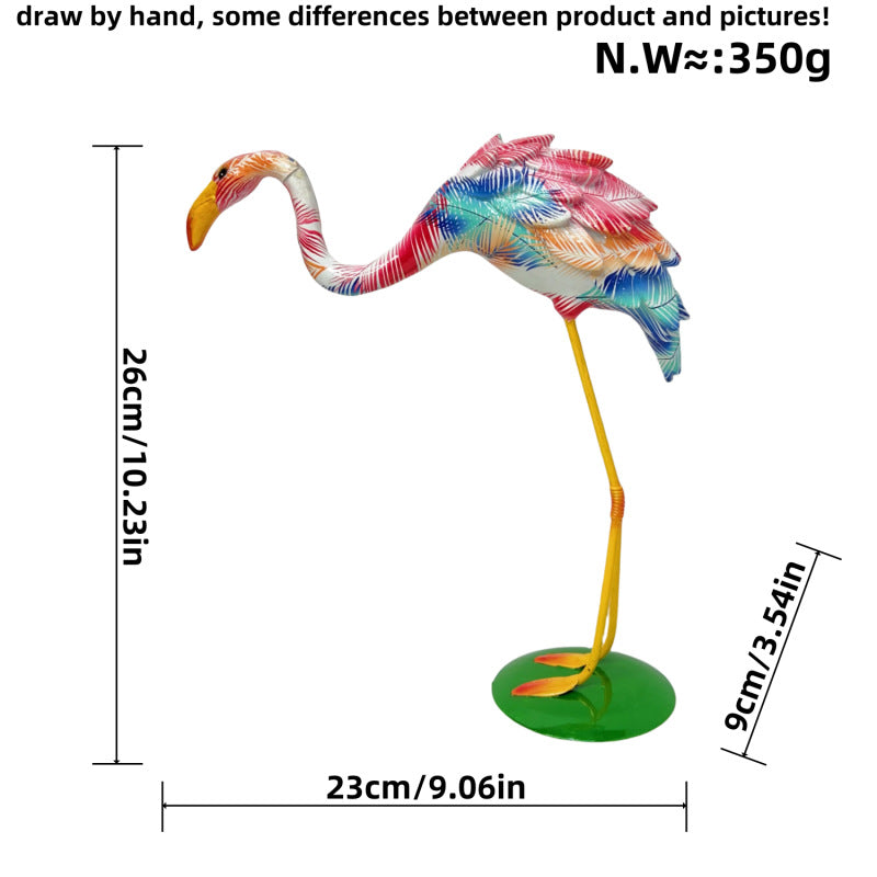 Dekorative Flamingo Skulptur Karnz