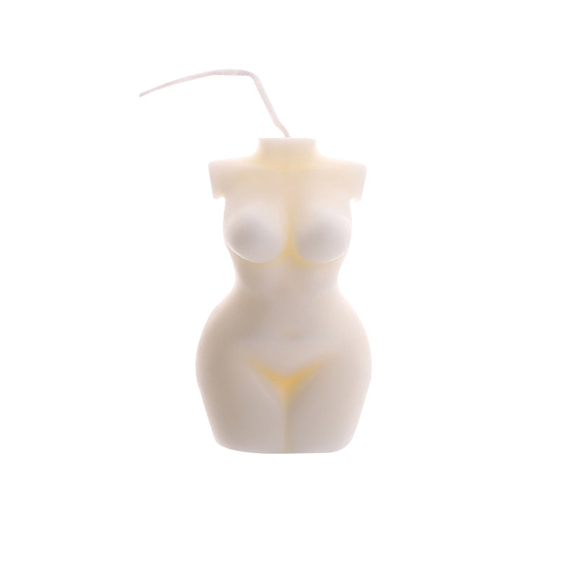 Skulpturaler weiblicher Torso Duftsojawachskerze