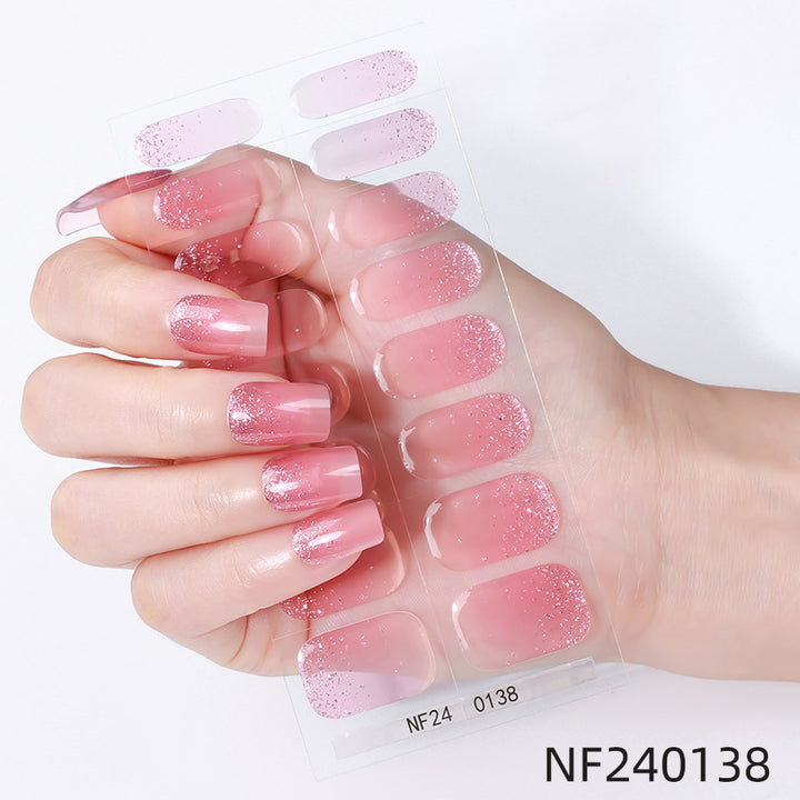 Elegante French Tip Nagelaufkleber