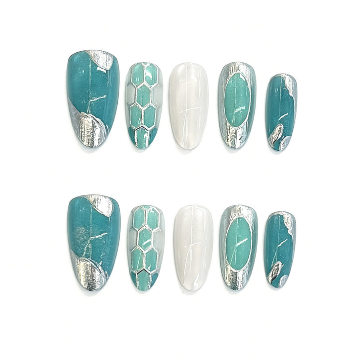 Dekoratives Gel Press-On Nail Set Karnz