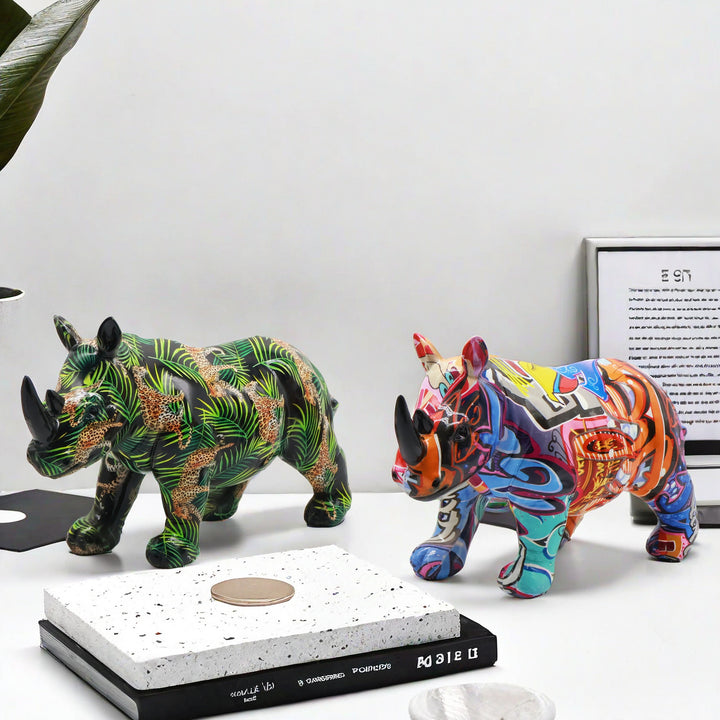 Kunstvolle Rhinofigur Karnz