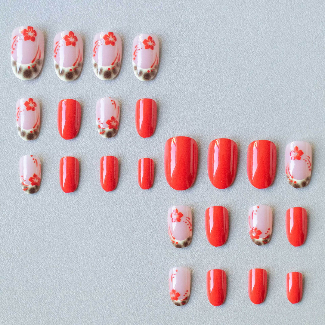 Dekorative Blumen Nagelkunst