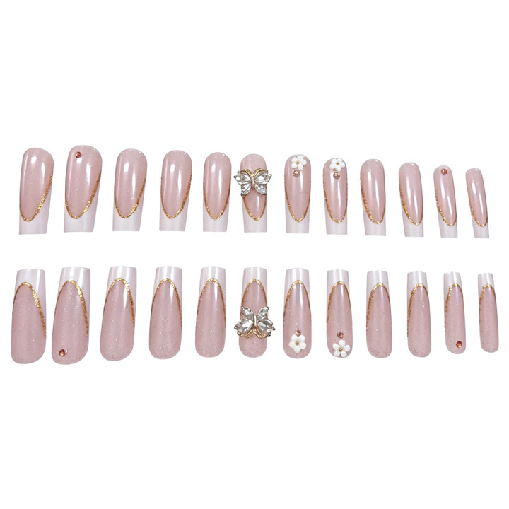 Elegante Blumennagelkunstverlängerungen Karnz