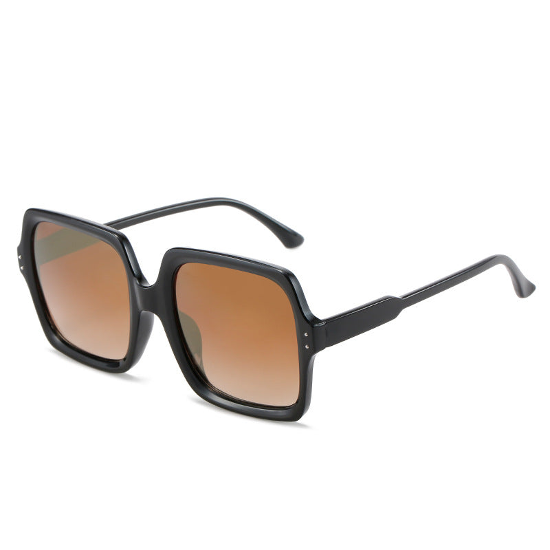 Damen quadratische modische Sonnenbrille mit polarisierten Gläsern Karnz