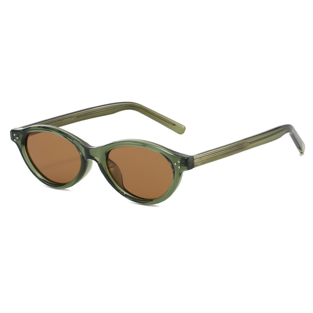 Damen Cat-Eye Sonnenbrille mit elegantem, transparentem Rahmen und UV400-Schutz Karnz
