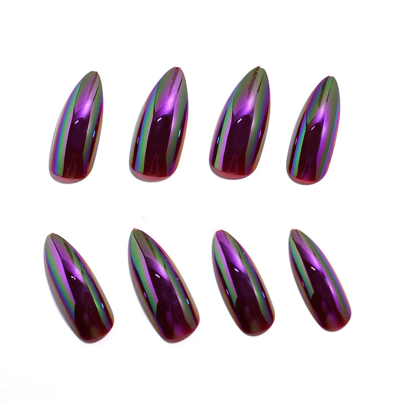 Iridescent Stiletto Press-On Nagelspitzen Karnz
