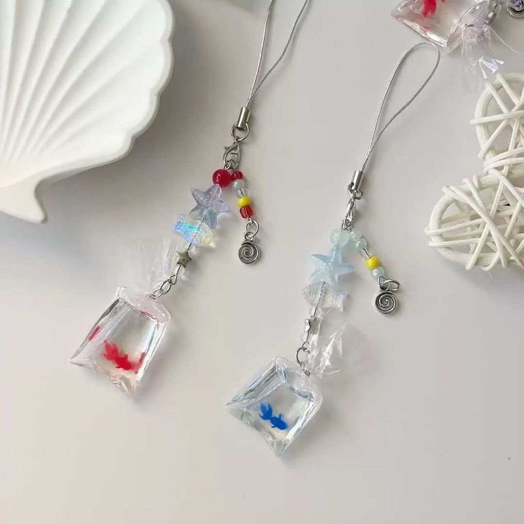 Dekorativer Goldfisch Charm Handy Lanyard Karnz
