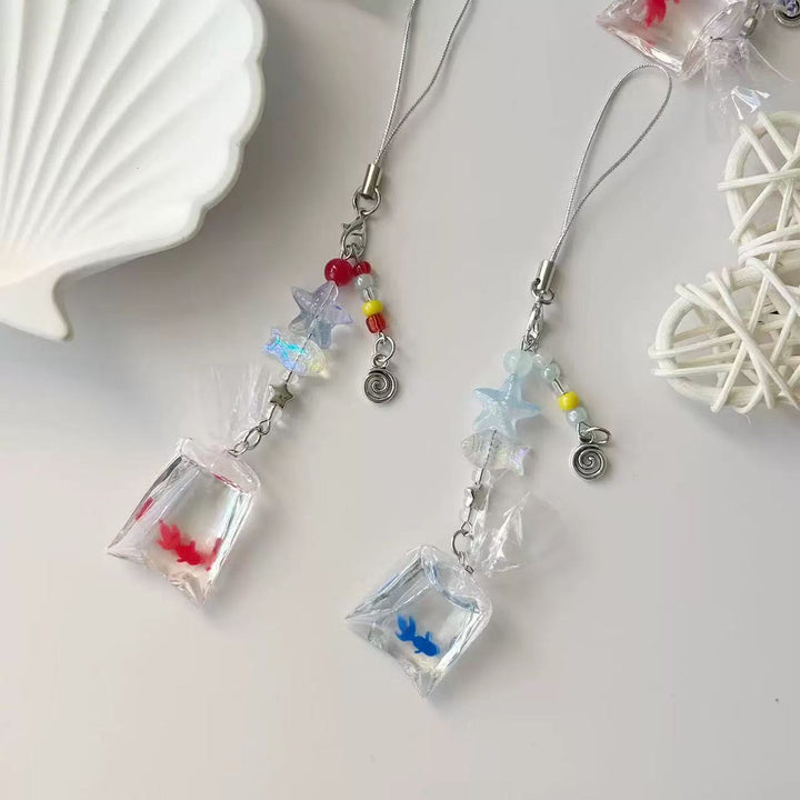 Dekorativer Goldfisch Charm Handy Lanyard Karnz