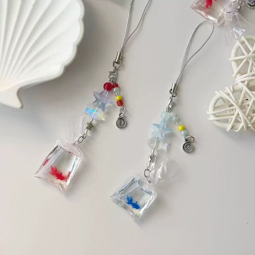 Dekorativer Goldfisch Charm Handy Lanyard Karnz