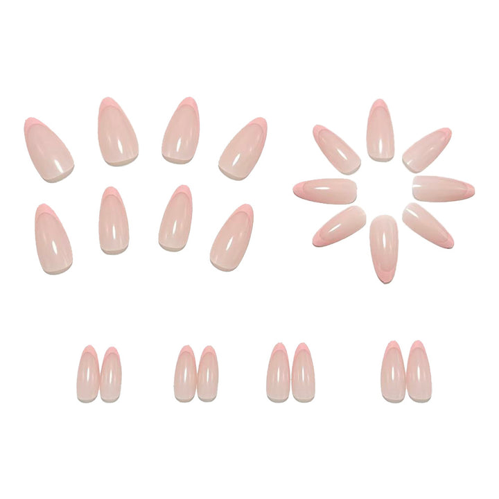 Elegante Stiletto Kunstnägel mit Filigranem French-Tip Karnz