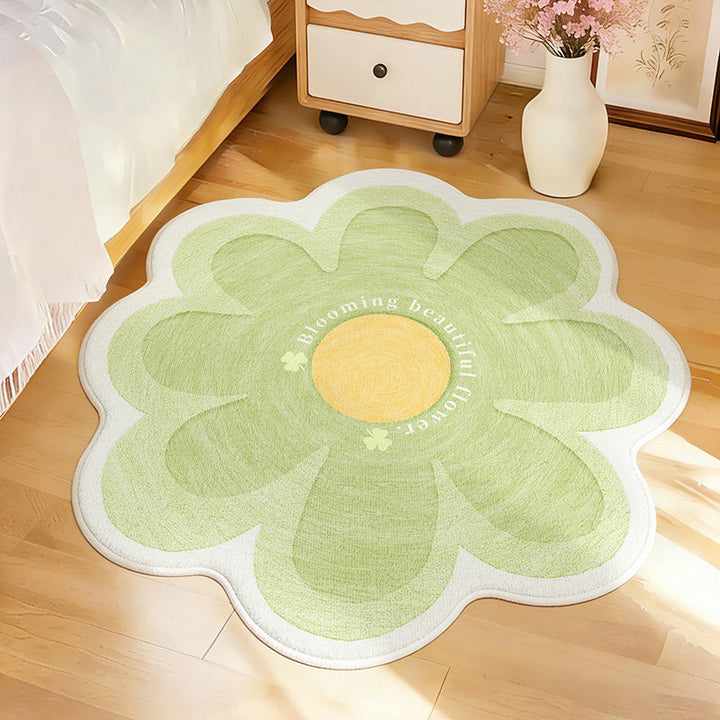 Blumenförmiger dekorativer Teppich