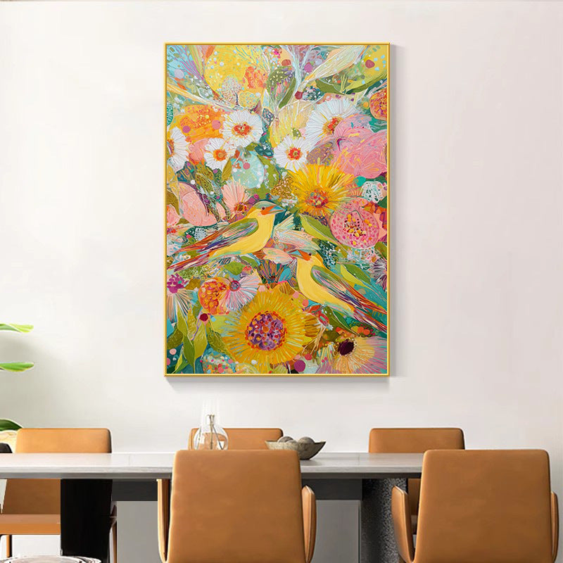 Blumenmuster Leinwand Wandkunst