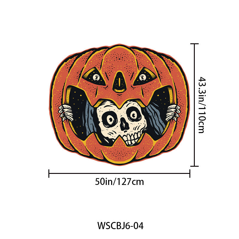 Großer Halloween Wandsticker Vinyl mit tanzenden Skeletten und ablösbarem Selbstklebefilm