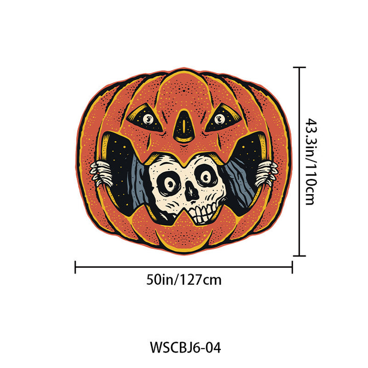 Großer Halloween Wandsticker Vinyl mit tanzenden Skeletten und ablösbarem Selbstklebefilm