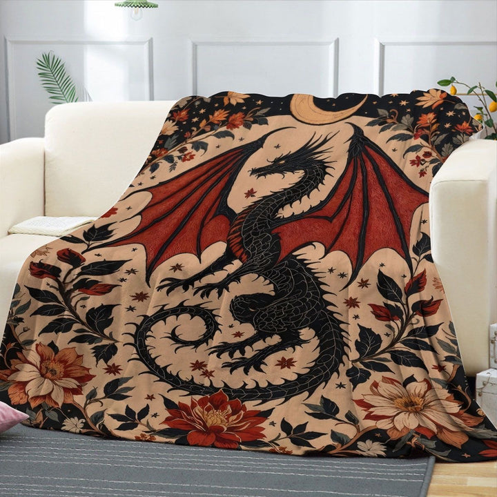 Drachen-Themen Mystische Fleece-Decke