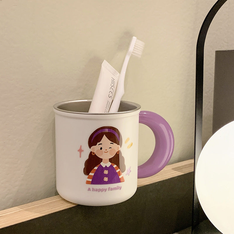 Keramiktasse mit Fröhlichem Familienmotiv Karnz