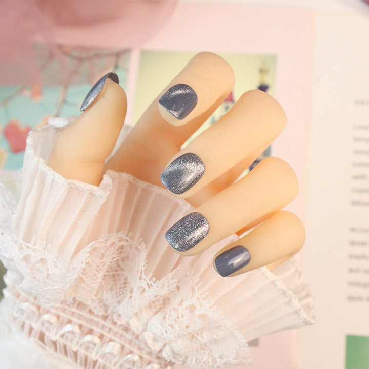Glänzendes Ombre Druck-Nagelset Karnz