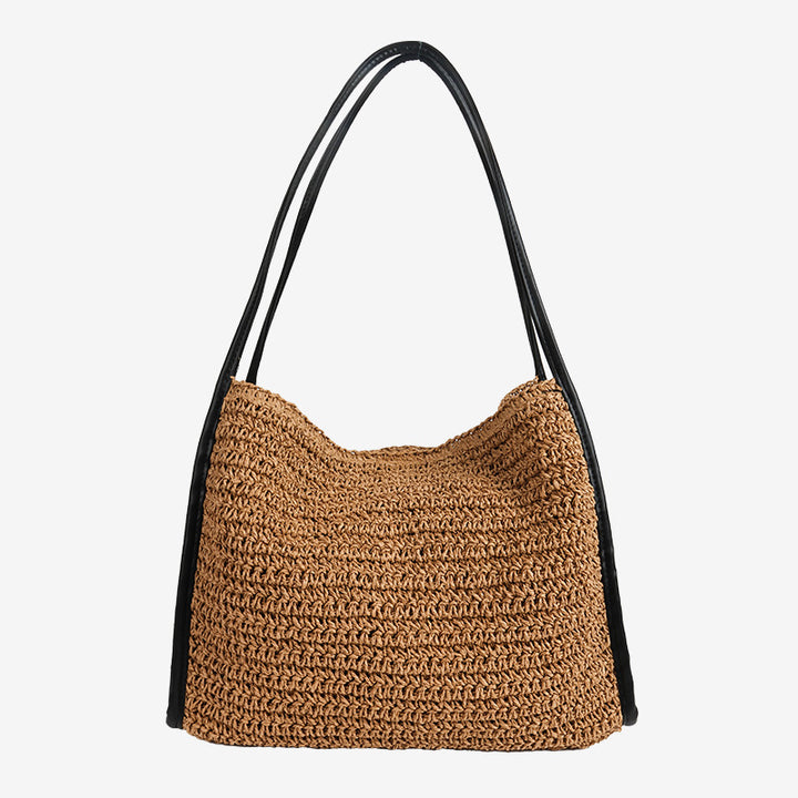 Damen Handtasche aus hochwertigem geflochtenem Naturmaterial Karnz