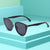 Damen Cat-Eye Sonnenbrille mit transparentem Rahmen und UV-Schutz Karnz