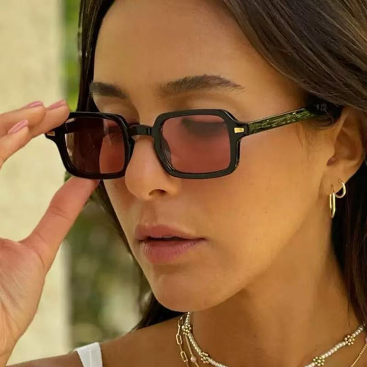 Vintage Inspirierte Quadratrahmen Sonnenbrille Karnz