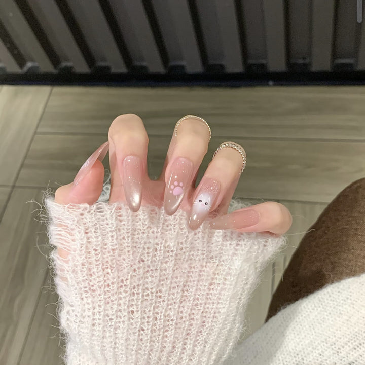 Kreative glitzernde sternenförmige Press-On Nägel Karnz