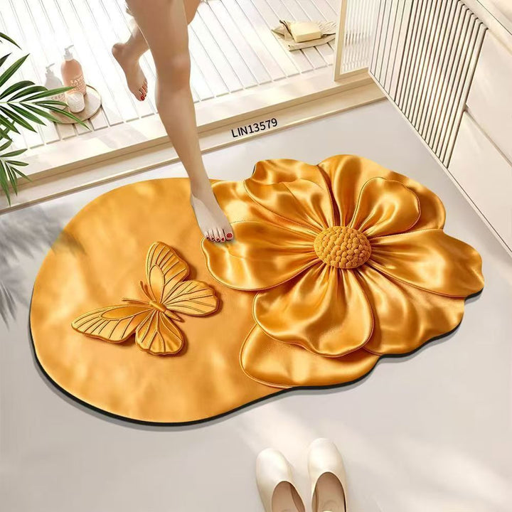 Dekorative florale Badematte