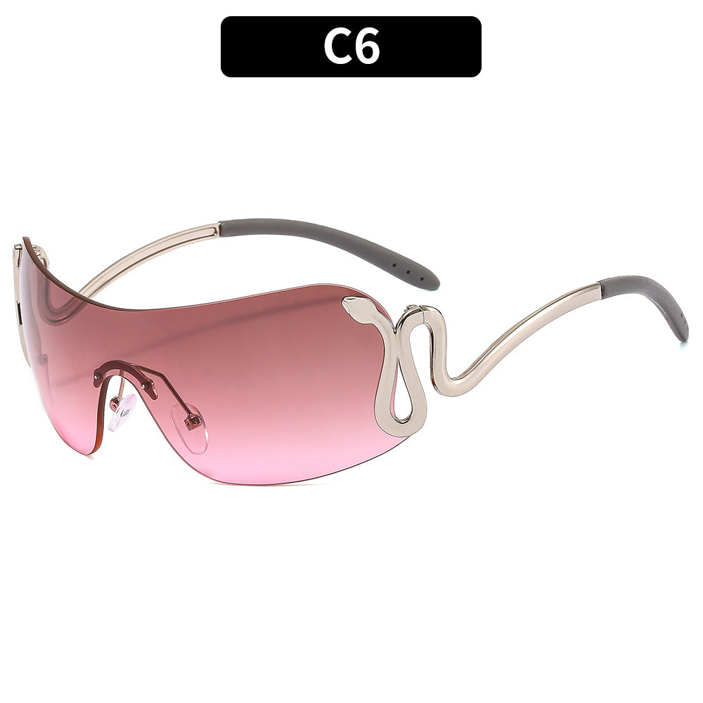 Avantgarde Übergroße Schild Sonnenbrille