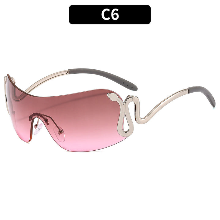 Avantgarde Übergroße Schild Sonnenbrille