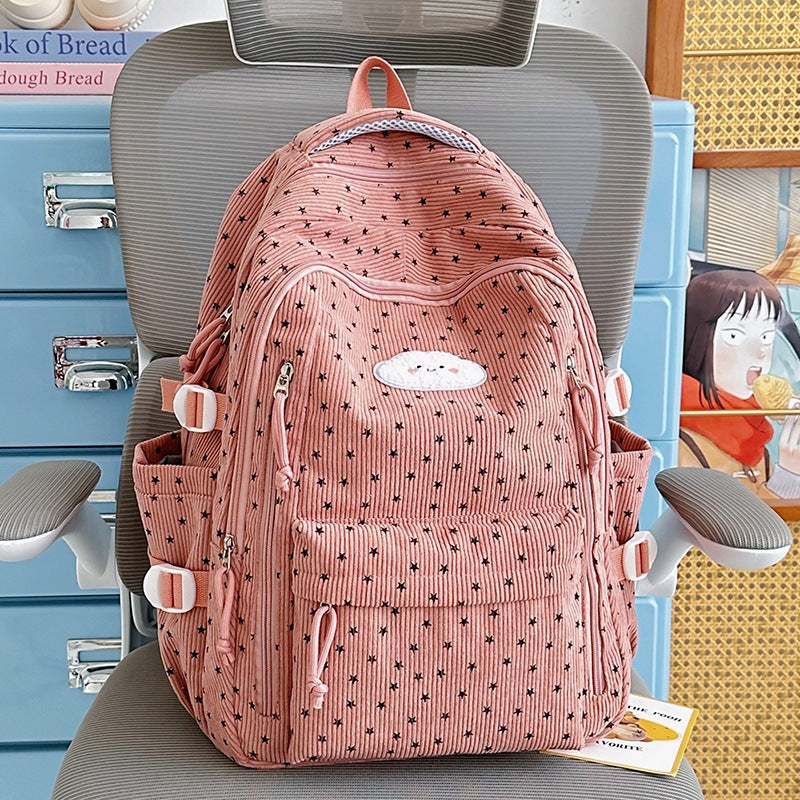 Trendig Star-Beschichtet Multi-Taschen Rucksack Karnz