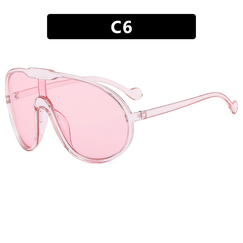 Damen futuristische transparente Sonnenbrille mit eleganter Form Karnz