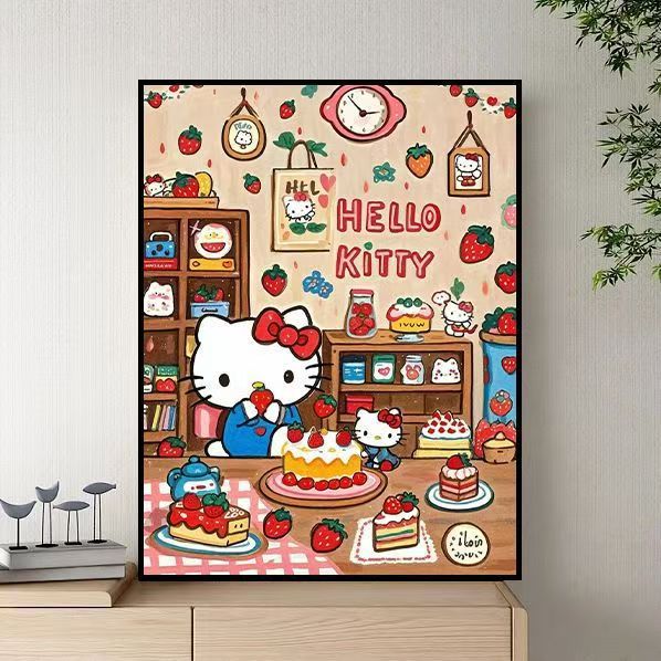 Fantastische kat-themed Leinwand Kunstdruck Karnz