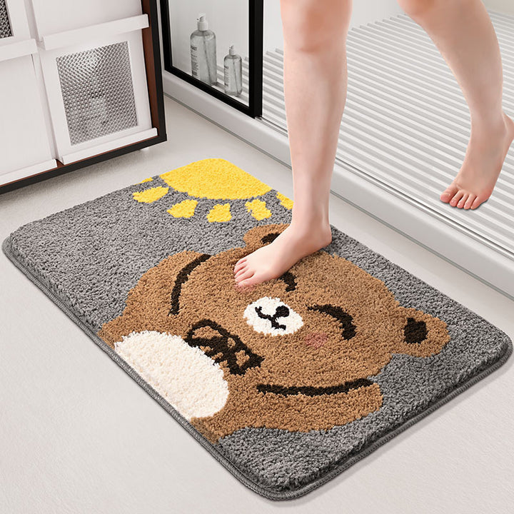 Cartoon Bär Design Badezimmermatte Karnz