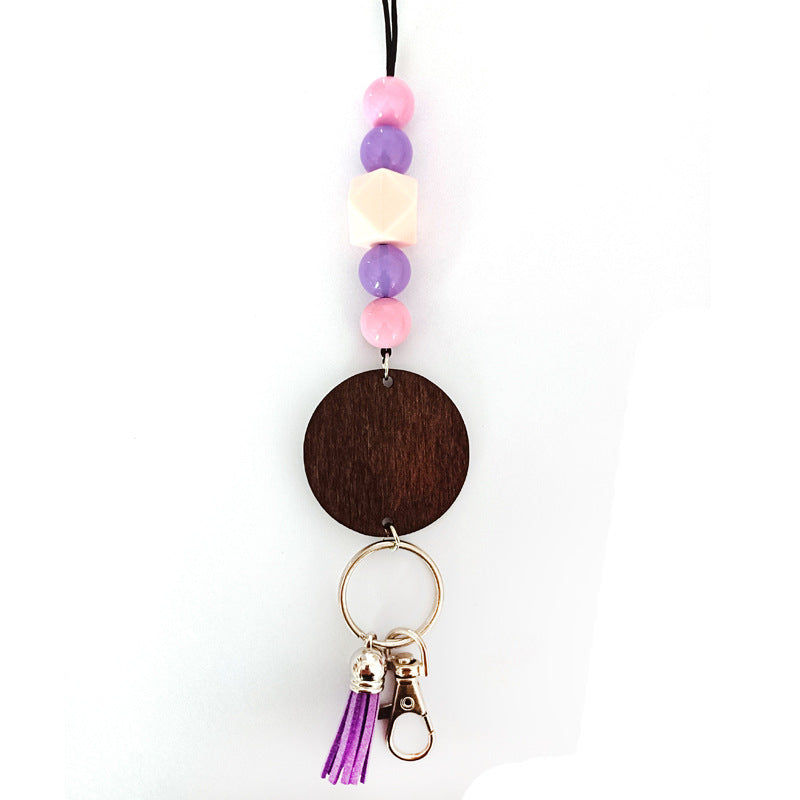 Holzperlen Schlüsselanhänger Halter Karnz