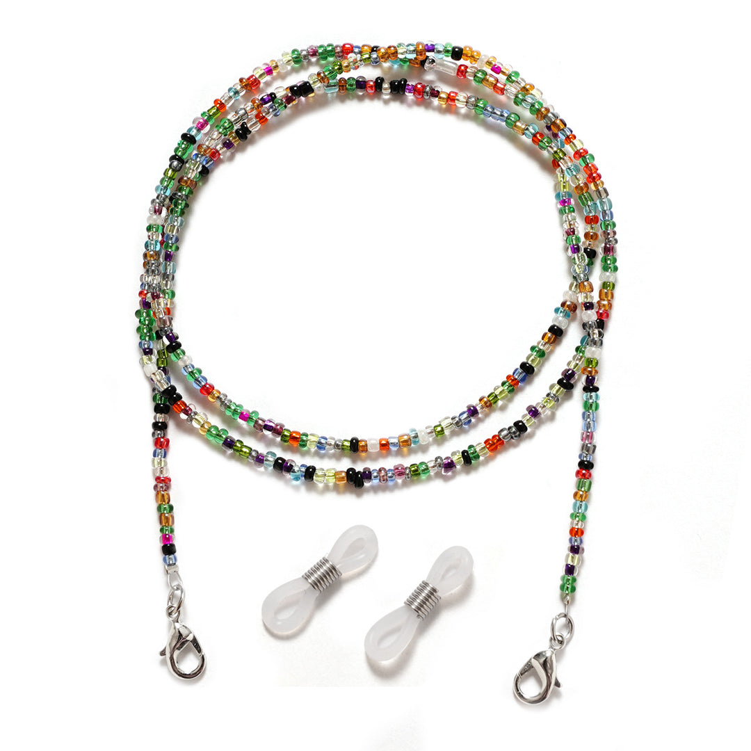 Multi-Farben Perlen Brillenhalter Kette Karnz