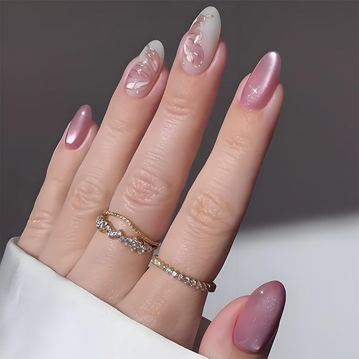 Kunstnagel Set mit luxuriösen, floral-musternden Designs Karnz