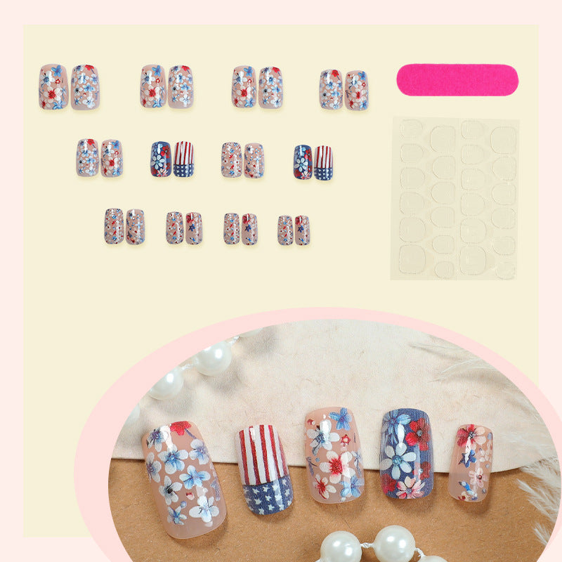 Dekoratives Floral Press-On Nagelkunstset Karnz 1788496018