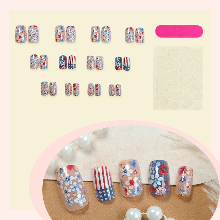 Dekoratives Floral Press-On Nagelkunstset Karnz 1788496018