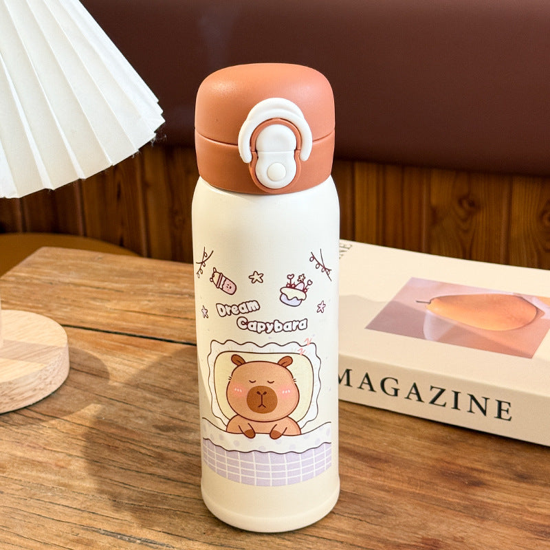 Damen Isolierte Trinkflasche mit bunt gestaltetem Tiermotiv Karnz
