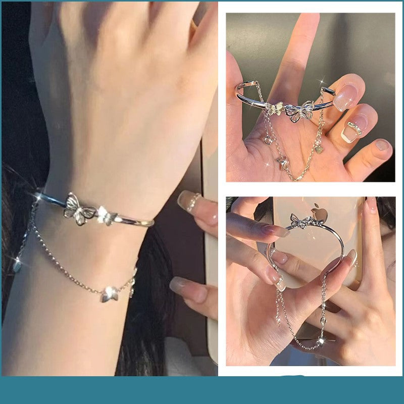 Butterfly Charm Verstellbares Armband Karnz