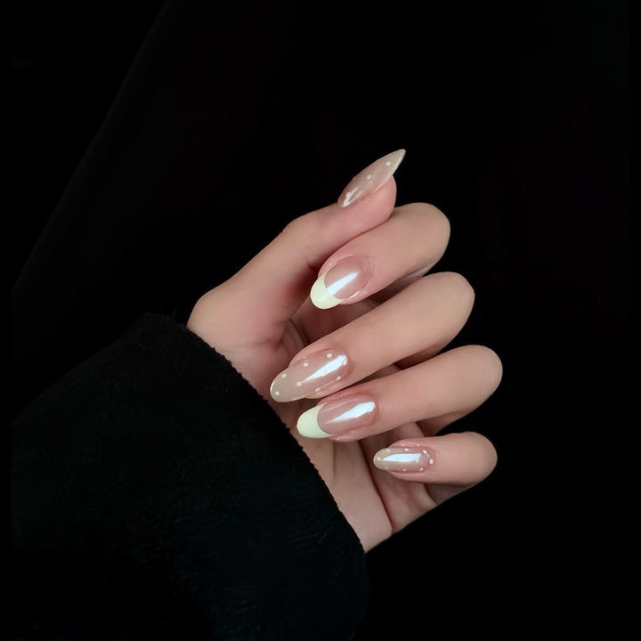 Elegante französische Spitze Press-On Nagelverlängerungen